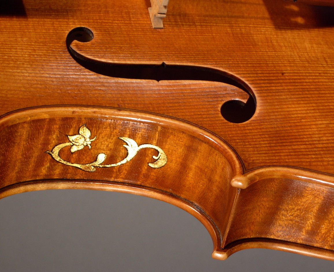 Detail of a finished viola